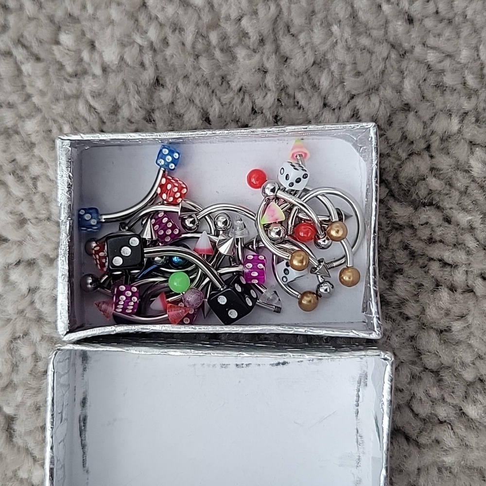 Unused Box of Eyebrow Rings